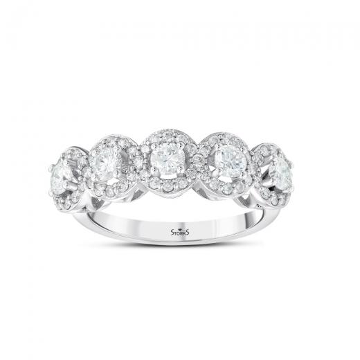 1,12 ct. Diamant-Fünf-Stein-Ring